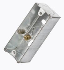 Single 1 Gang 27mm Architrave Metal Pattress Back Box Electrical Socket Switch