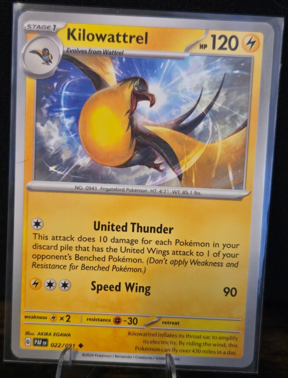 Pokémon TCG - Kilowattrel - 22/91 - Paldean Fates