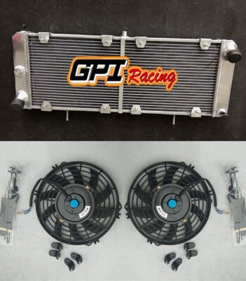 Aluminum Radiator+FAN For Fiat X1/9 Bertone X1/9 Lancia Scorpion & Montecarlo