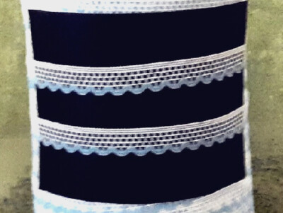 Blue White Lace Trim 12 - 24 Yards x 5/8'' Scalloped N21CV CLOSEOUT