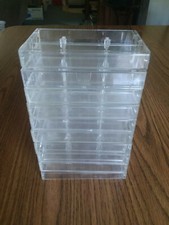 Lot of 10 Empty Audio Cassette Tape Case: Clear plastic shell