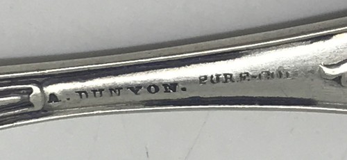 Coin Silver Butter Knife Spreader By Augustine Dunyon Portland ME c1840 Rare - Picture 8 of 10