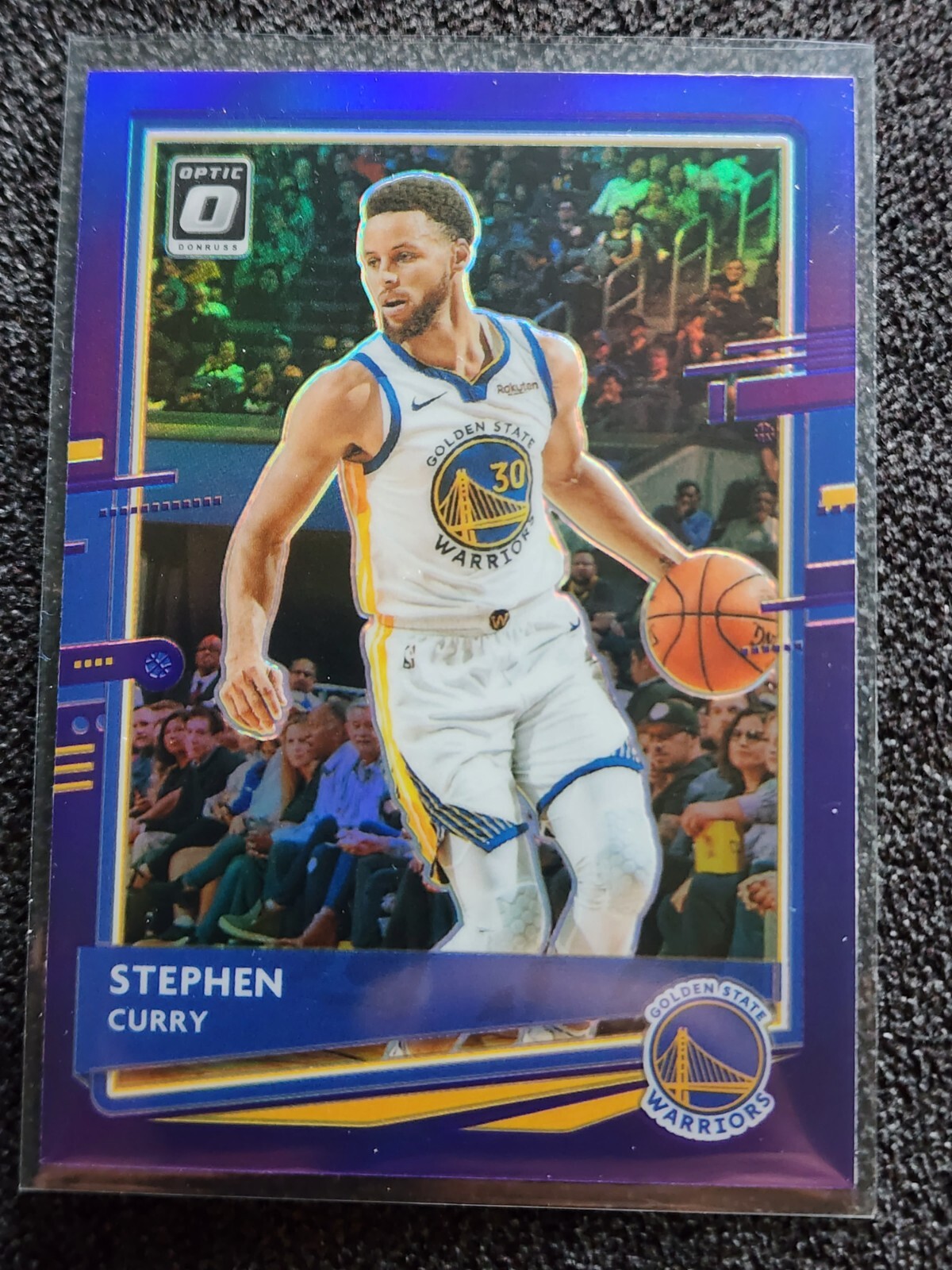 2020-21 Donruss Optic Stephen Curry Purple Prizm #17 Golden State Warriors