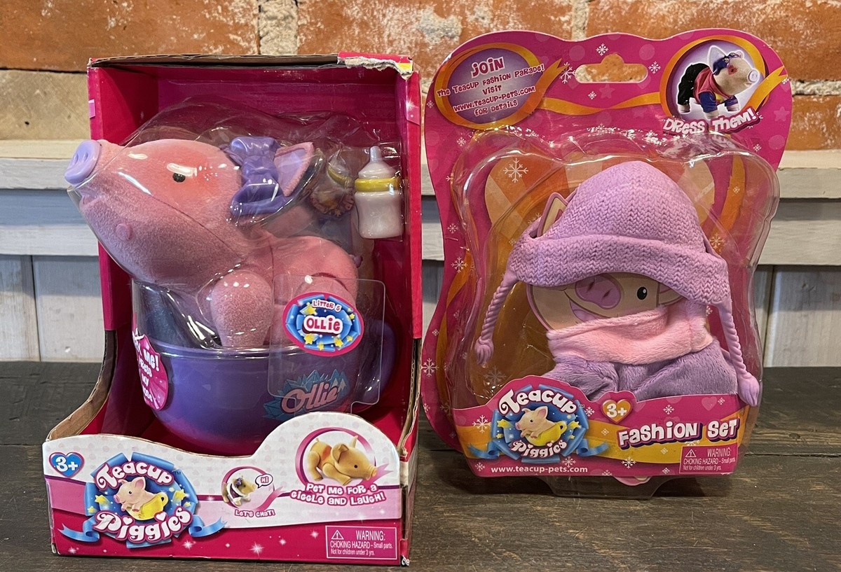 NIB NOS HTF Teacup Piggies OLLIE Basic Set Bonus Fashion Set FAST  SHIPPING!