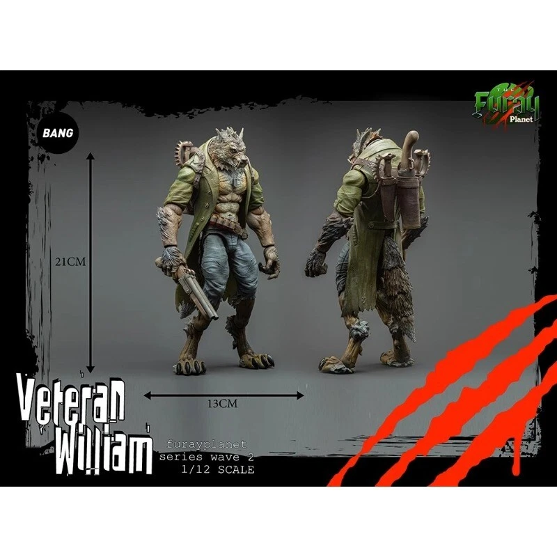 Figura de acción usada Hot Toy 1/12 hombre lobo veterano William modelo en stock regalo Foto 3 de 4