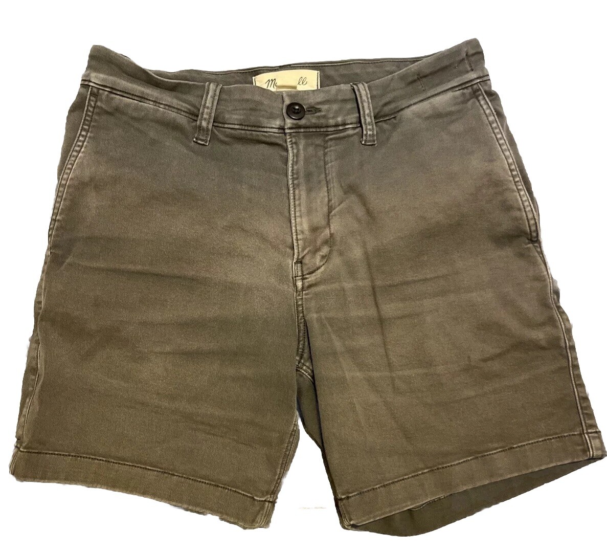 Madewell Men’s Size 29 Grey Faded Chino Low-Rise Khaki Shorts with CoolMax Tech