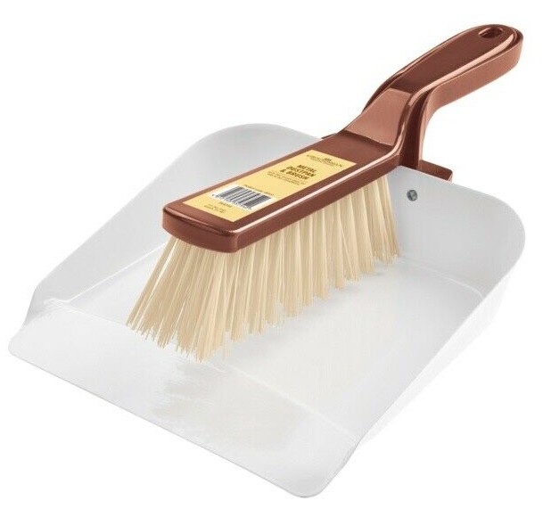 Groundsman Metal Dustpan and PVC Brush Cleaning Set