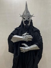King Witch Costume Nazgul Helmet Gloves Black crap Halloween Lord Of The Ring