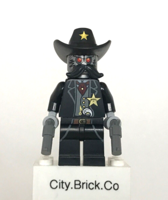 Sheriff Not-a-Robot Minifigure With 2 Guns The Lego Movie With