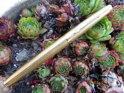 Stylo Parker 75 Vintage - Plume Or, Finition Pointe Diamand - Comme Neuf Avec Étui Cuir D'Origine