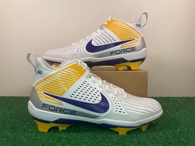 Nike Forcé Savage Pro LSU TIGERS White Football Cleats Mens Sz 13 ( FJ5748-105 ) NIKE FORCE SAVAGE PRO LSU TIGERS WHITE FOOTBALL CLEATS SIZE  main image 2