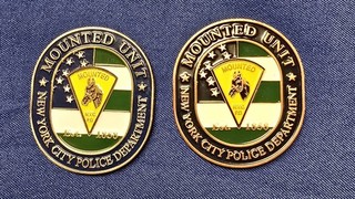 NYPD Mounted Challenge Coin Variant Lot Saddle Badge Patch New York City Police