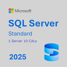 SQL Server 2025 Standard 1 Server, 10 CALs