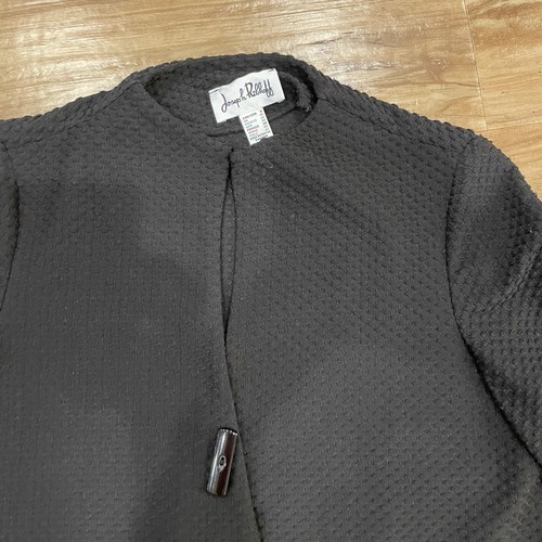 Joseph Ribkoff asymmetrischer gesteppter schwarzer Blazer mit Bündchen an den Ärmeln, 8 - Bild 10 von 12