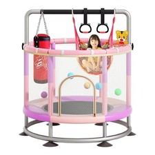 60" Trampoline for Kids, Anti-Rollover Round Bottom Baby Toddler Trampoline