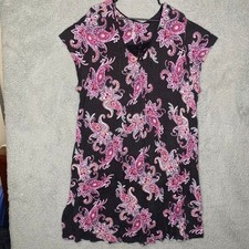 Croft  Barrow womens short sleeve nightgown lace paisley stretch Lightweight 3X