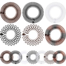 14 Pcs Flexible Stretch Headbands - Circular Tooth Hair Combs, Plastic Hairba