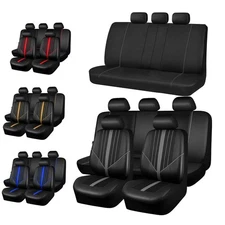 For Chevrolet PU Leather Car 5 Seat Covers Front and Rear  Back Cushion Full Set