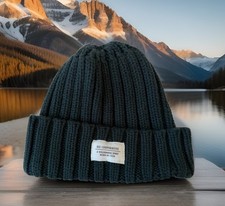 REI Co-op Beanie Chunky Rib Knit Above Ear One Size runs small Forest Green