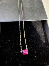 Echte Rubin Edelstein Kette in roségold, Edelstein Schmuck, besonderes Geschenk