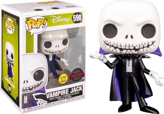 Nightmare Before Christmas: Vampire Jack (Glow in the Dark) Funko POP! Vinyl