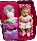 American Girl Bitty Baby Doll Lot: Red Travel Case, Clothes & Accessories bundle