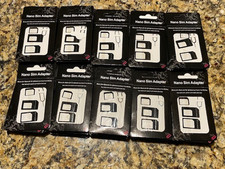Nano SIM Card to Micro Standard Adapter LOT 100 Converter Set 4 in 1 NEW Iphone
