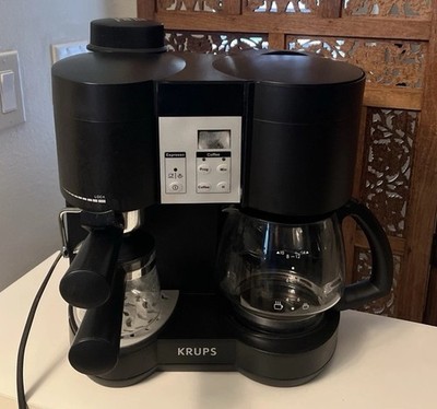 Krups Coffee Espresso Machine 888-43 Caffe Centro Time 10 Cup Tested All Working