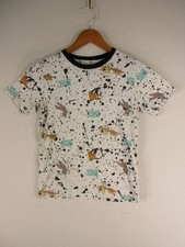Space Jam Boys T-Shirt Large Looney Tunes Allover Char Splatter Print Size L