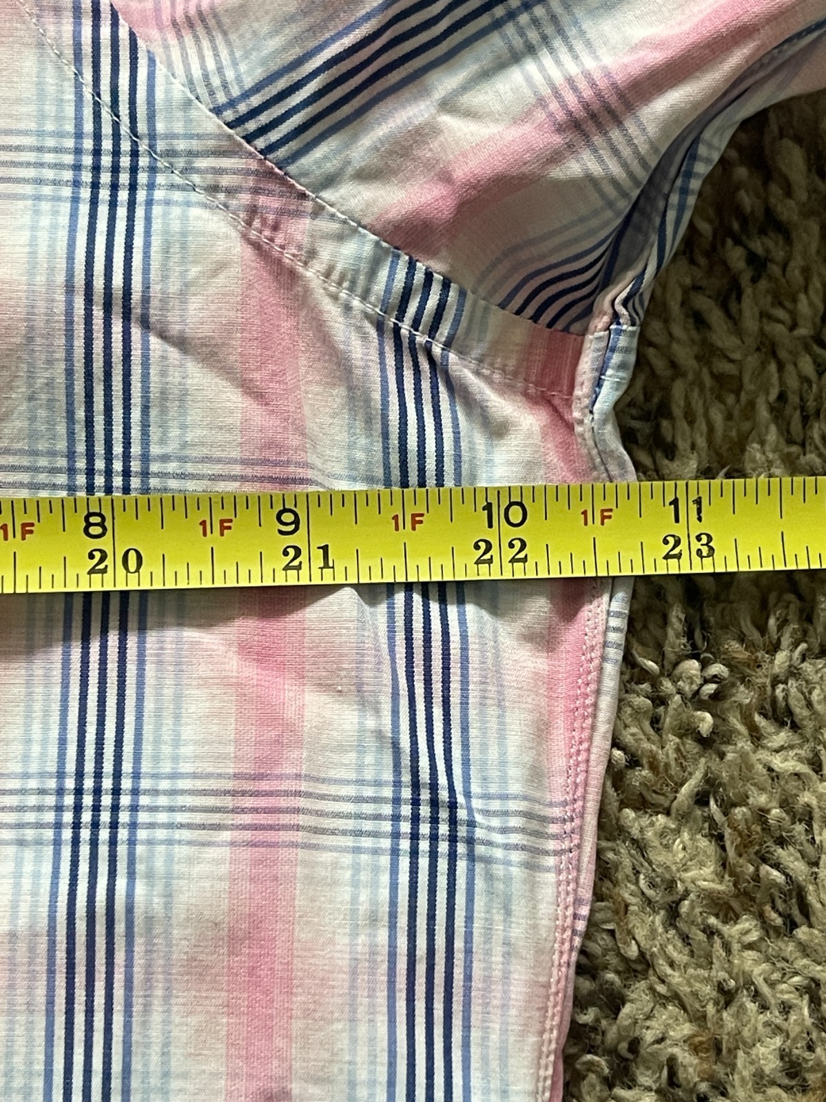 Turnbull Asser Shirt Mens 16-41cm Button Up Pink Blue Plaid Long Sleeve England