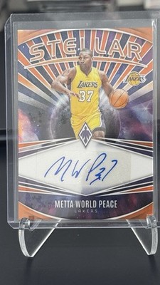 2023-24 Phoenix Basketball Metta World Peace Stellar Auto /49
