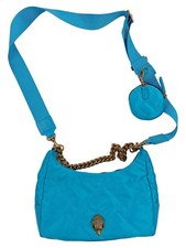Borsa a tracolla Kurt Geiger blu trapuntata catena porta monete