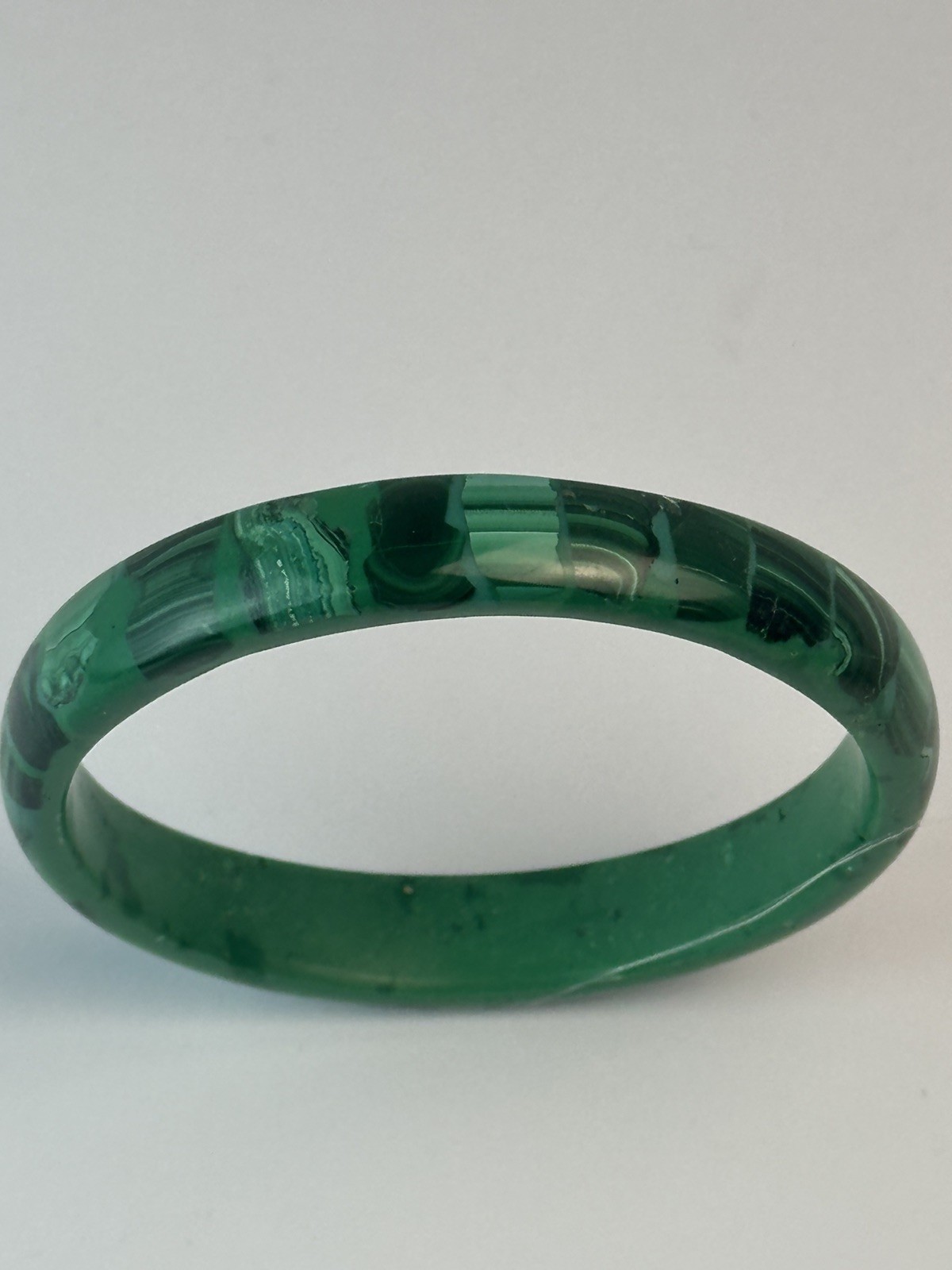 Handmade Solid Green Emerald Stone Bracelet - image 4