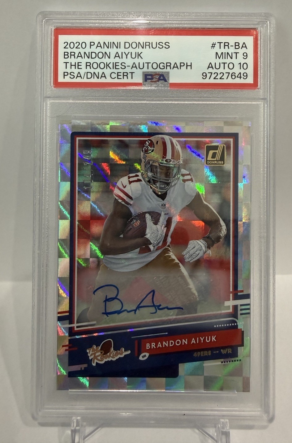 Brandon Aiyuk Panini Donruss the Rookies #TRBA Autograph