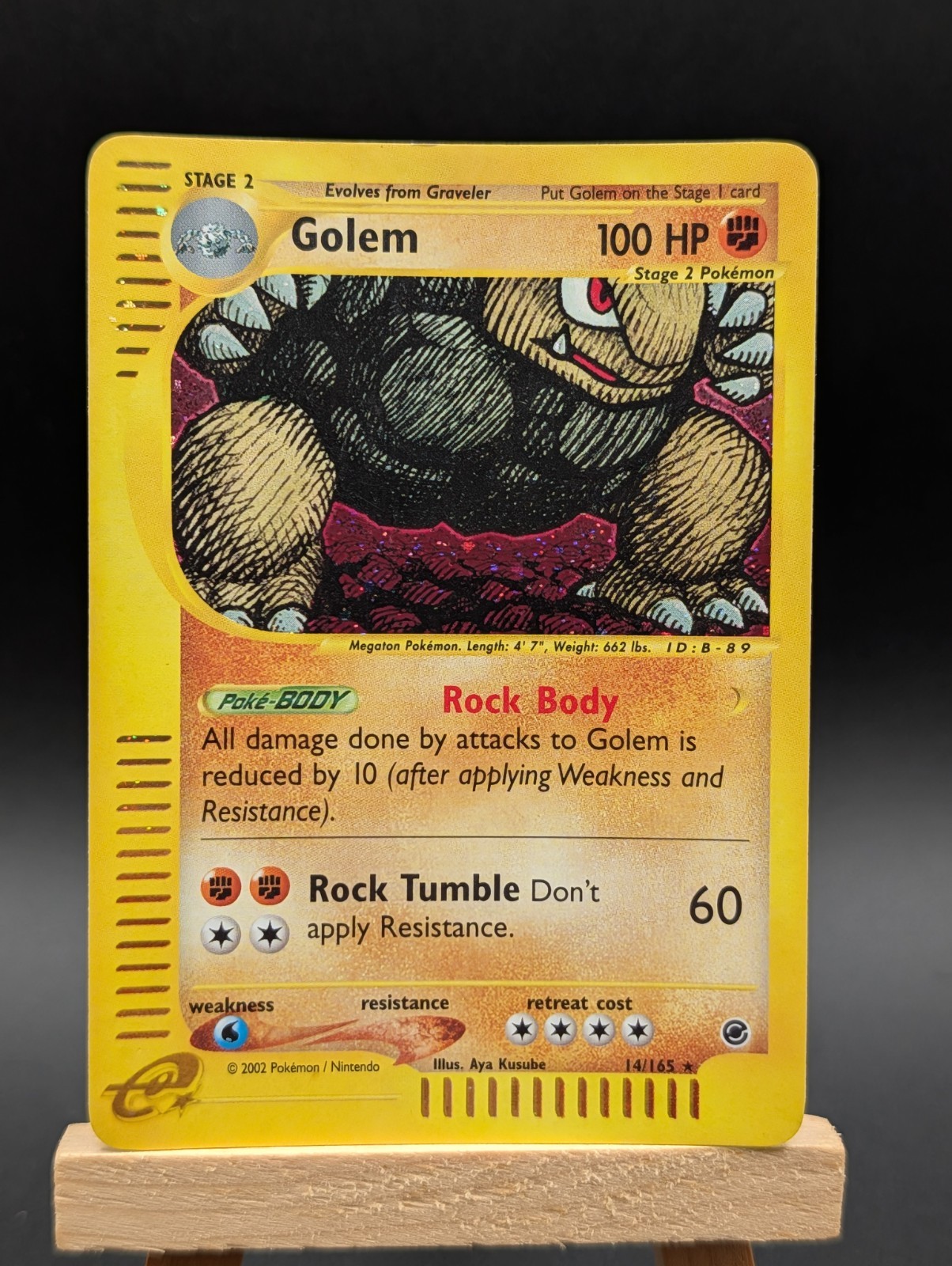 Pokemon TCG Golem Card 14/165 Holo Rare Expedition Base Set