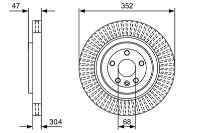 2x BOSCH Bremsscheibe 0 986 479 W53 für FORD EXPLORER 4WD