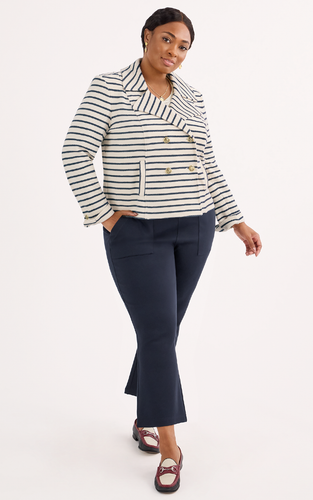 cabi Even Keel Jacket Item 6676 | Navy Stripe Outerwear | size M | Spring 2025 - Picture 2 of 4