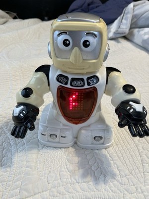 Redbox Interactive Talking Robot Toy Model 25188 White Black Light-Up Buttons