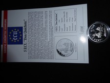 5 ECU Feinsilber 925: "Don Quichote"-Motiv - limitierte Auflage incl. Zertifikat