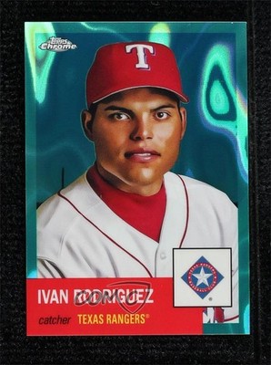 2022 Chrome Platinum Anniversary Aqua Lava Refractor Ivan Rodriguez HOF 1ar2