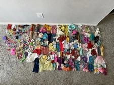 Vintage Barbie Clothes & Accessories Lot Authentic & Handmade W/2 Dolls