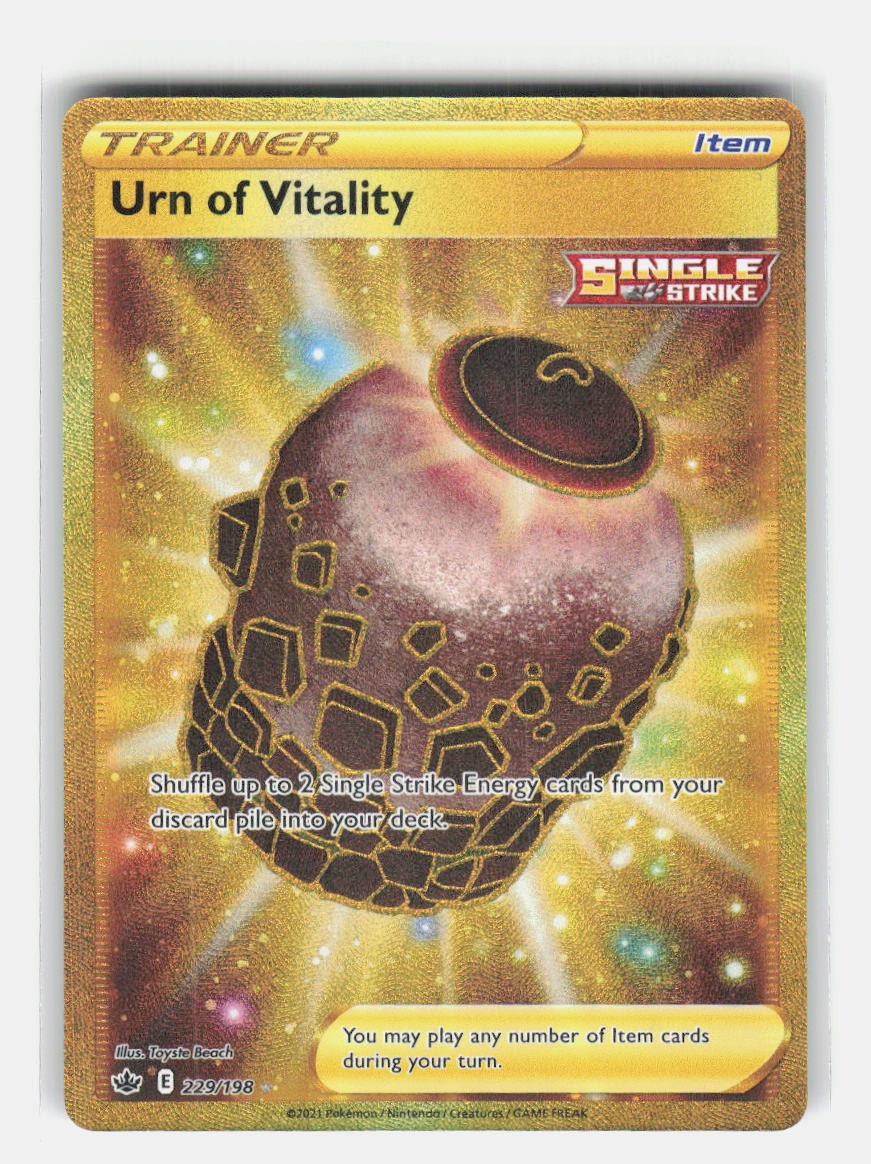 Urn of Vitality Holo Secret Rare Pokemon SWSH06: Chilling Reign 229/198 NM
