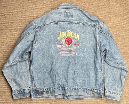 International Denim Vtg Men's Embroidered Jim Beam Denim Jacket Size Large - Picture 8 of 9