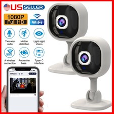 2Pcs Security WiFi Camera Home Monitor Surveillance Indoor 1080P Night Vision