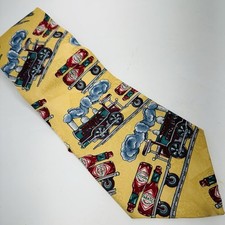 Tabasco Locomotive Tie 100% Silk Made In USA Multicolor 57”