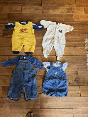VTG 80s Boy Nike, Disney , Oshkosh Gap Clothing Lot Sizes 3m-6M Overalls Romper