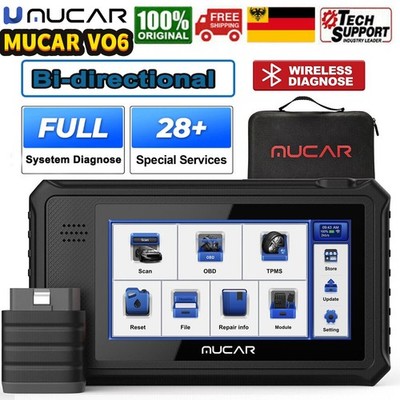 MUCAR VO6 Auto KFZ OBD2 Diagnosegerät Scanner All System Diagnose Bluetooth 2026