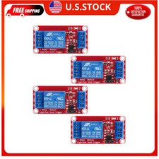 4pcs 12V 1 Channel Relay Module Board with Optocoupler High Low Level Trigger