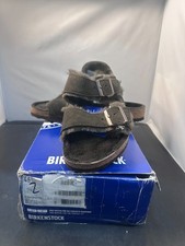 Birkenstock Unisex Arizona Shearling Suede Leather Sandals Mens 13 - Mocha