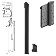 BORDO SENSIBILE SICUREZZA COSTA CANCELLO SCORREVOLE PROTEZIONE URTI 1,7 MT